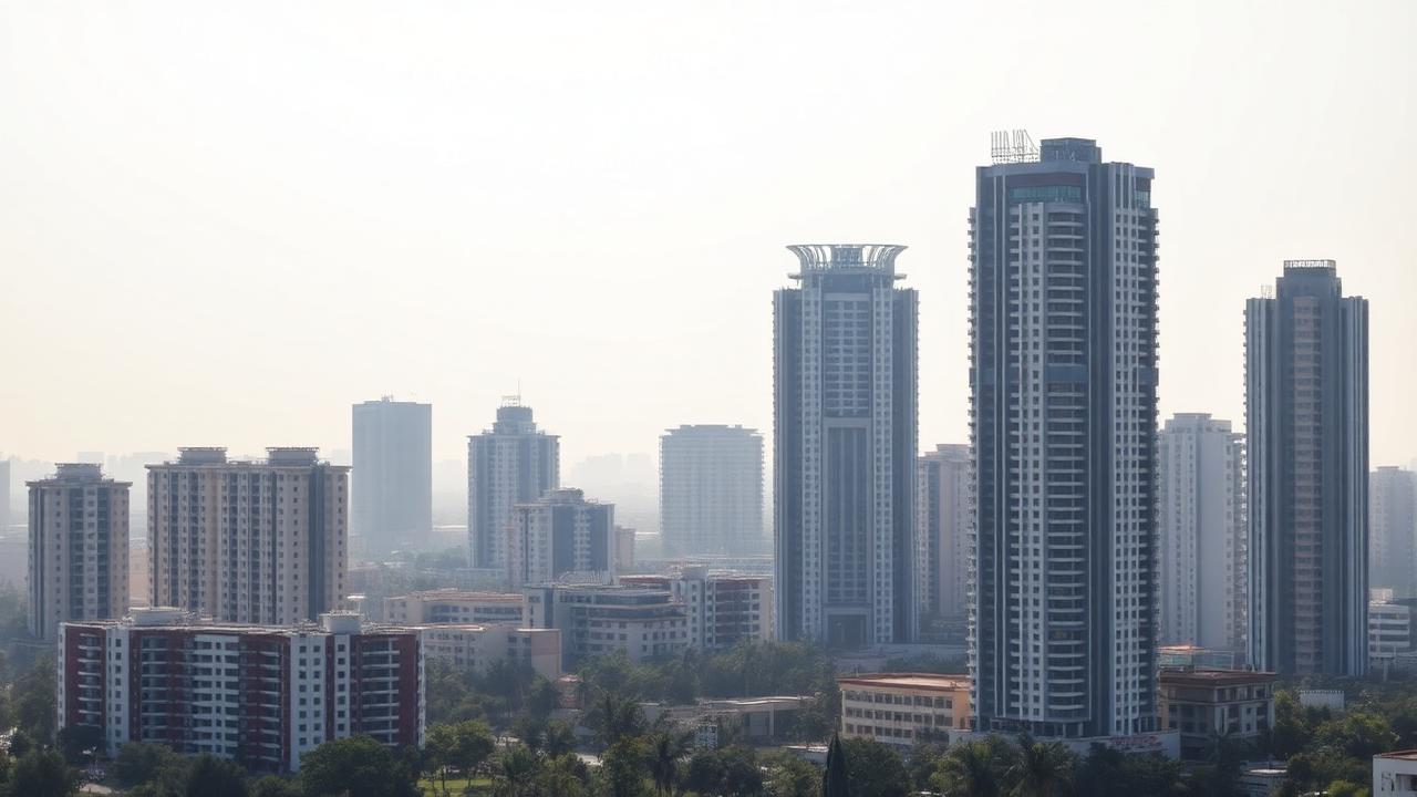 Delhi NCR skyline with high-rise residential and office towers