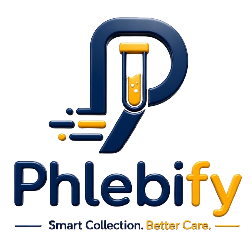 Phlebify logo — B2B home blood sample collection network in India